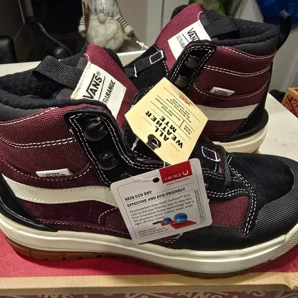 Vans UltraRange EXO Hi MTE Maroon / Black Women's Size 6.5 NEW BOOTS SHOES